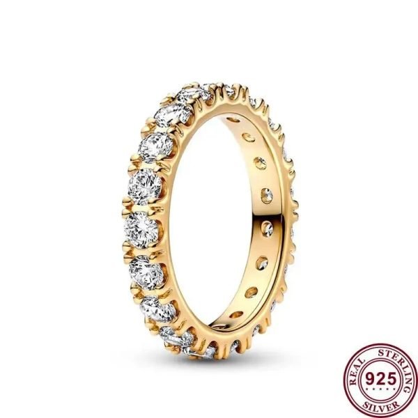 New Women's Eternal Sparkling Meteor Princess Crown Logo Ring for Girlfriend and Family Holiday Gifts Fashion Jewelry - 图片 4