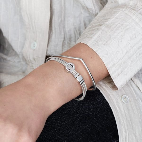 New S925 Sterling Silver Reflexions Multi Circle Snake Shaped Sparkling Chain Buckle Women's Gift Bracelet DIY Jewelry - 图片 4