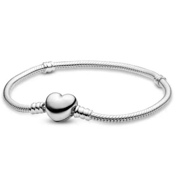 New S925 Sterling Silver Moments Love Snake Shaped Women's Gift Bracelet DIY Jewelry - 图片 3