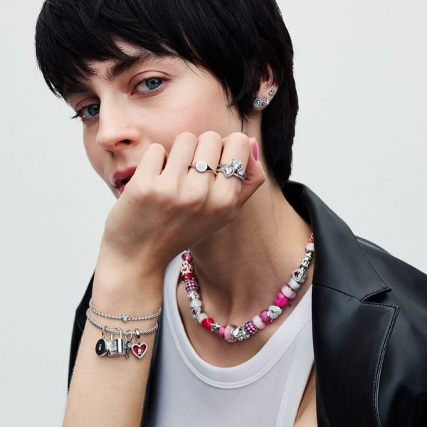 New S925 sterling silver golden Pavé Cuban Chain Ladies' gifts Bracelet DIY Jewelry - 图片 2