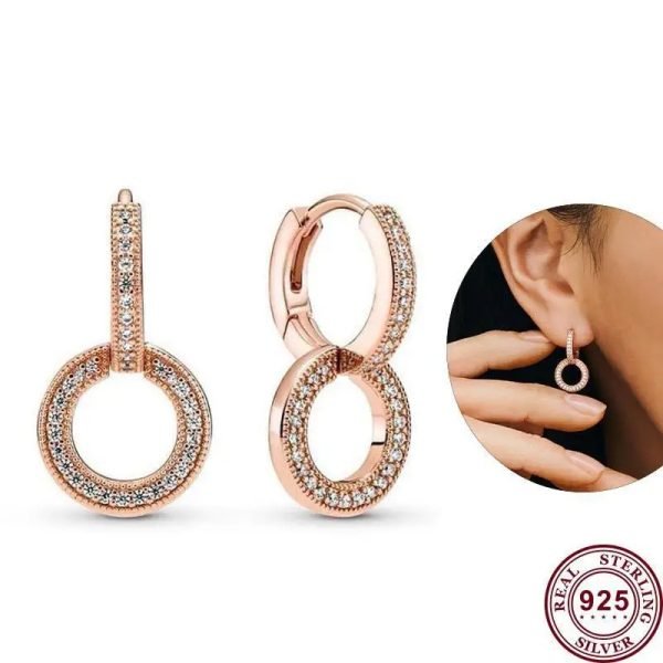 Original Women's Secret Set Serpentine Logo Double Ring Earrings Suitable for Girlfriends and Family Holiday Gifts Jewelry - 图片 4