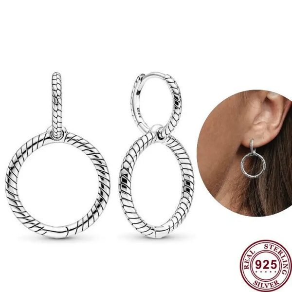 Original Women's Secret Set Serpentine Logo Double Ring Earrings Suitable for Girlfriends and Family Holiday Gifts Jewelry - 图片 6