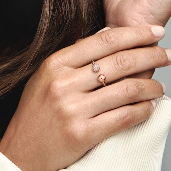 Creative Shining Sun Moon Planet Women's Original Logo Love Heart Open Ring For Girlfriend Family Holiday Fashion Jewelry Gift - 图片 3