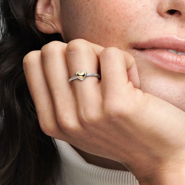 Creative Sparkling Shell Leaves Women's Original Logo Love Heart Ring For Girlfriend Family Holiday Fashion Jewelry Gift - 图片 7