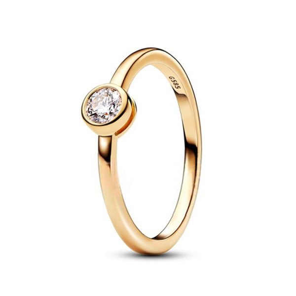 New Fashion Inlaid Sparkling Zircon Original Logo Love Heart Crown Ring For Girlfriend and Family Holiday Fashion Jewelry Gift - 图片 2