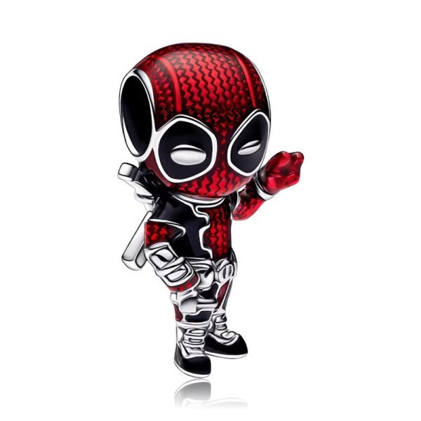 New S925 Sterling Silver Marvel Wolverine Deadpool Charm Ladies DIY Jewelry - 图片 3