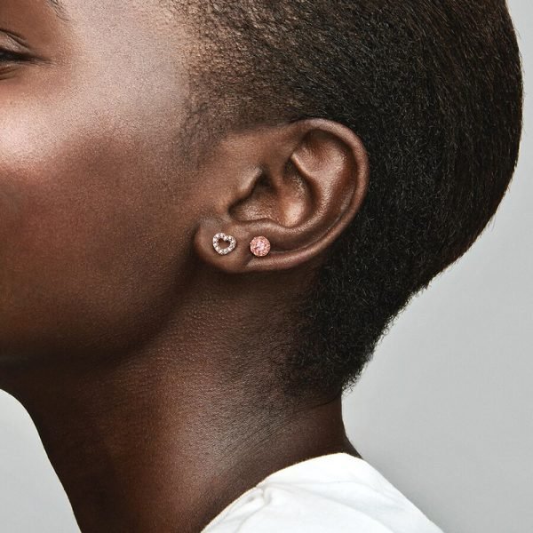 New Fashionable Women's Sparkling Eternal O-shaped Original Logo Crown Earrings For Girlfriend and Family Holiday Gifts Jewelry - 图片 3
