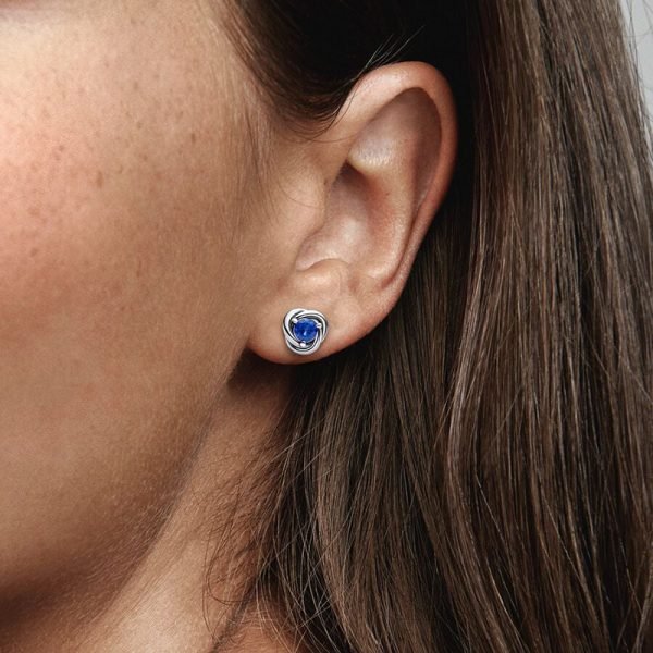 New Fashionable Eternal Ring Birthday Stone Women's Original Logo Love Heart Earrings For Girlfriend and Family Holiday Gifts Jewelry - 图片 5