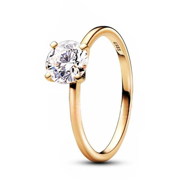 New Fashion Inlaid Sparkling Zircon Original Logo Love Heart Crown Ring For Girlfriend and Family Holiday Fashion Jewelry Gift - 图片 3