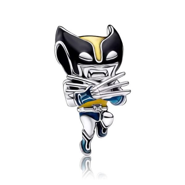New S925 Sterling Silver Marvel Wolverine Deadpool Charm Ladies DIY Jewelry - 图片 5