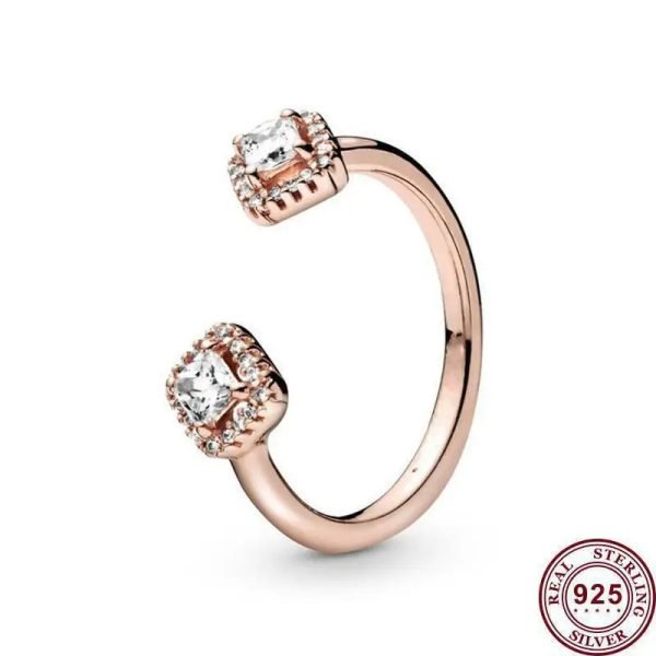 Creative Shining Sun Moon Planet Women's Original Logo Love Heart Open Ring For Girlfriend Family Holiday Fashion Jewelry Gift - 图片 4