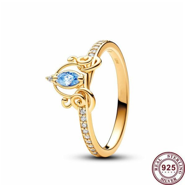 New Cinderella Pumpkin Carriage Ladies ME Sun Logo Open Ring Girlfriend Family Holiday Fashion Gift Jewelry - 图片 2