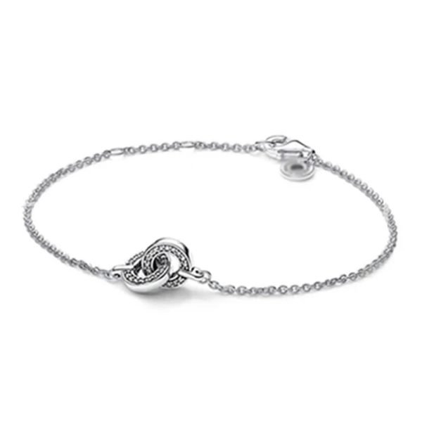 New S925 Sterling Silver Bead&Pav é inlaid Bracelet, Creative And Luxurious, Versatile Women's DIY Jewelry - 图片 5
