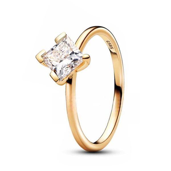 New Fashion Inlaid Sparkling Zircon Original Logo Love Heart Crown Ring For Girlfriend and Family Holiday Fashion Jewelry Gift - 图片 5