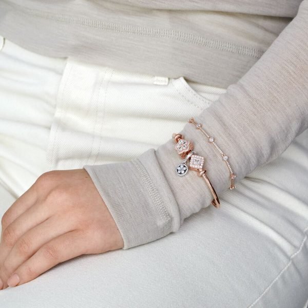New S925 Sterling Silver Moments Open Set Zircon Women's Gift Bracelet DIY Jewelry - 图片 4