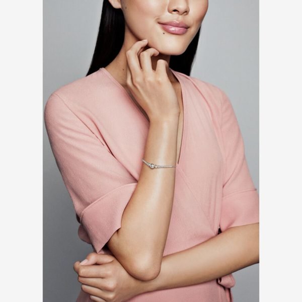 New S925 Sterling Silver Moments Classic Bead Sliding Snake Shaped Women's Gift bracelet DIY Jewelry - 图片 2