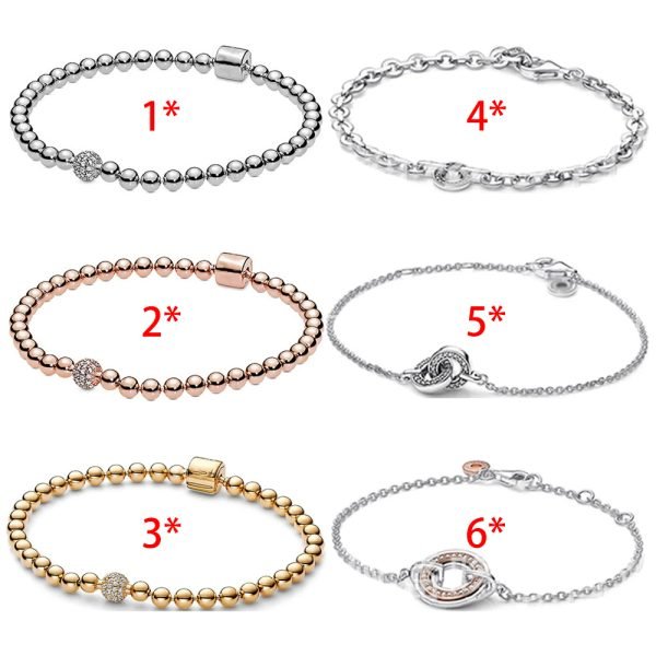 New S925 Sterling Silver Bead&Pav é inlaid Bracelet, Creative And Luxurious, Versatile Women's DIY Jewelry