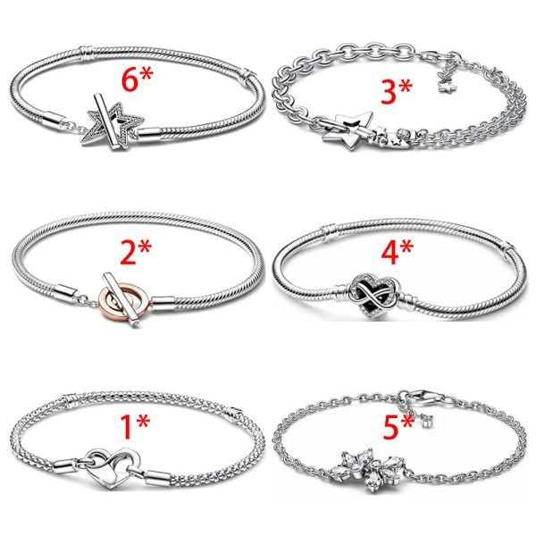 New S925 Sterling Silver Meteor Double Chain Star Track Chain Bracelet Star Chain Women's Gift Bracelet DIY Jewelry