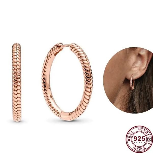 Original Women's Secret Set Serpentine Logo Double Ring Earrings Suitable for Girlfriends and Family Holiday Gifts Jewelry - 图片 2