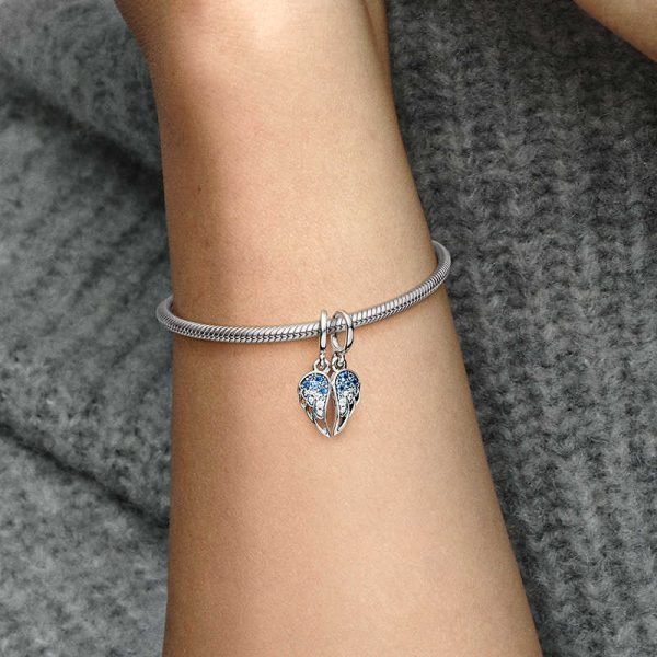 Creative Heart shaped Space Star Women's Original Logo Angel Wings Charm Gift for For and Family Holiday Gift Bracelet Jewelry - 图片 5