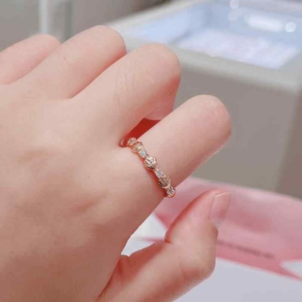 Creative Sparkling Shell Leaves Women's Original Logo Love Heart Ring For Girlfriend Family Holiday Fashion Jewelry Gift - 图片 5