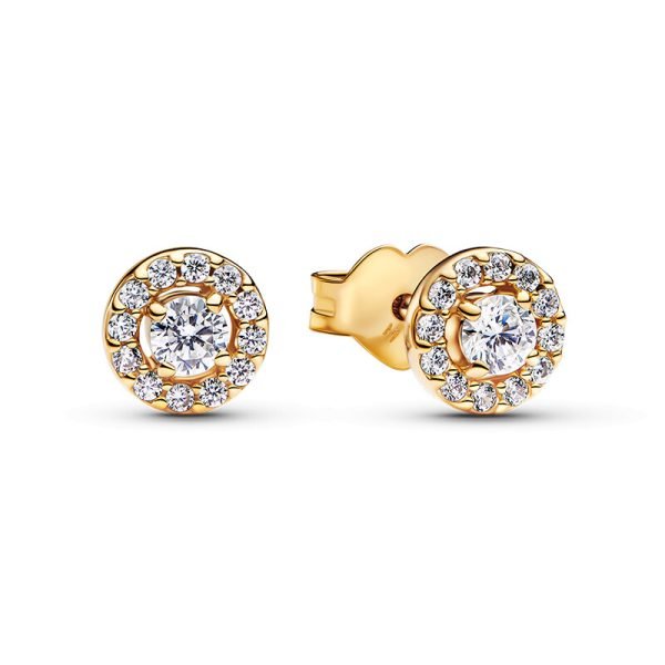 Original Women's Sparkling Bow Logo Square Crown Earrings Suitable for Girlfriends and Family Holiday Gifts Jewelry - 图片 4