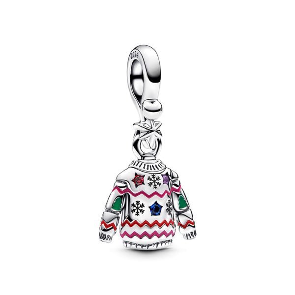 New Love Polar Bear Women's Original Logo Lucky Santa Claus Sweater Charm Gift for For and Family Holiday Gift Bracelet Jewelry - 图片 6
