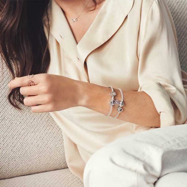 Creative Sparkling Love Heart Handbag Women's Original Logo Matte Glass Bead Charm For Girlfriend Family Holiday Gift Bracelet Jewelry - 图片 5