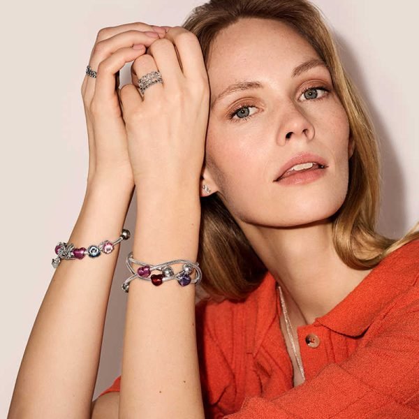 New Creative Three Color Violet Women's Original Logo Caterpillar Crown Charm For Girlfriends and Relatives Holiday Gift Bracelet Jewelry - 图片 3