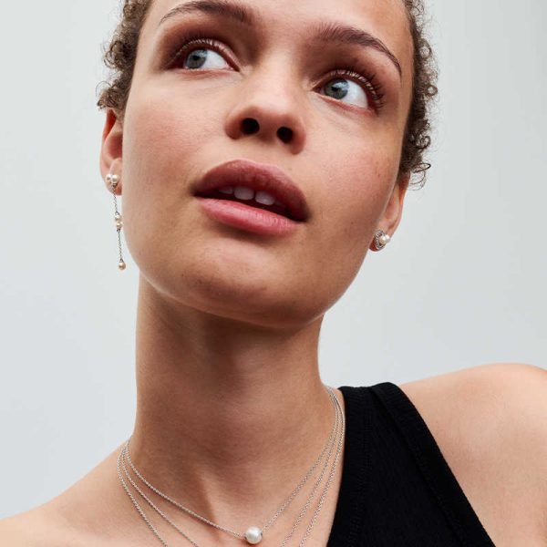 New Creative Concealed Sparkling Pearl Ladies Original Logo Love Heart Earrings For Girlfriend, Family, Holiday Gifts Jewelry - 图片 3
