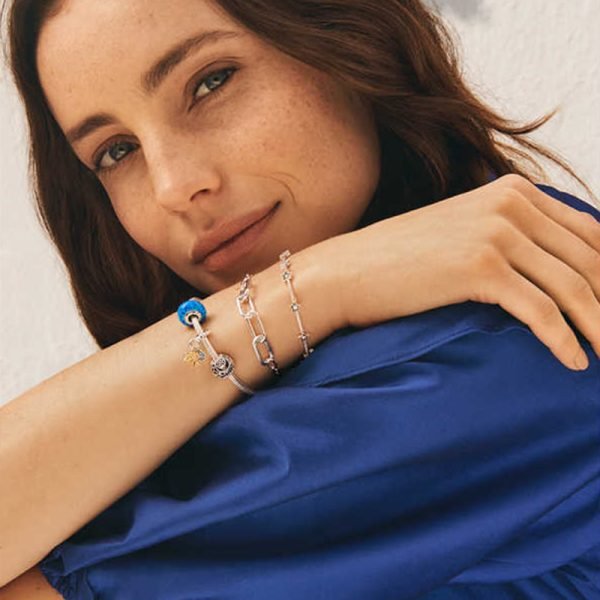 Creative Women's Clover Combination Original Logo Heart shaped Sun and Moon Charm Gift for For and Family Holiday Gift Bracelet Jewelry - 图片 3
