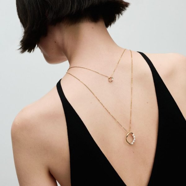 New S925 Sterling Silver Organically Shaped Heart Pendant Necklace Ladies DIY Jewelry - 图片 2