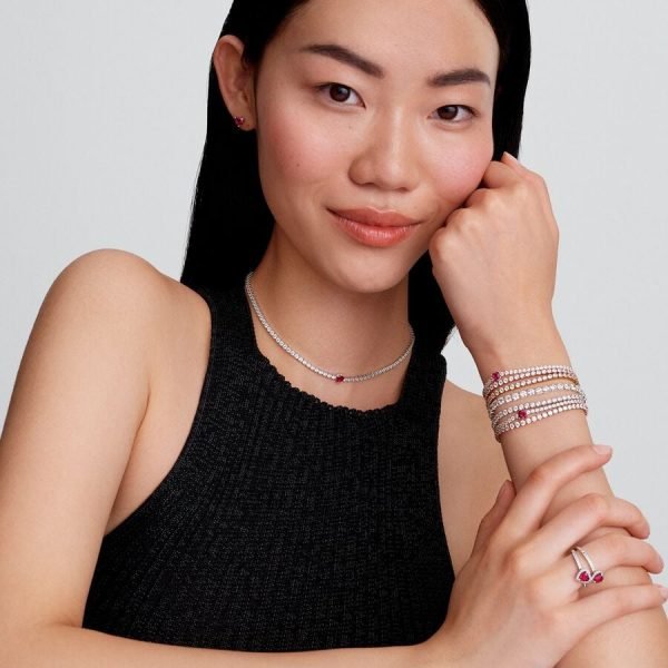 New S925 Sterling Silver Pavé Cuban Chain Necklace Ladies DIY Jewelry - 图片 2