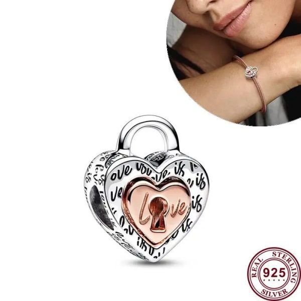 Creative Women's Heart shaped Padlock Original Logo Good Luck Rabbit Charm For Girlfriends and Relatives Holiday Gift Bracelet Jewelry - 图片 4