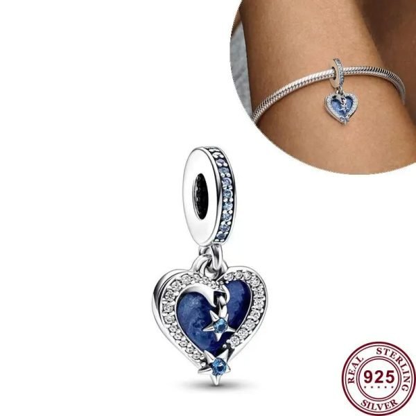 New Sparkling Snowflake Women's Original Logo Heart shaped Bell Charm For Girlfriends and Relatives Holiday Gift Bracelet Jewelry - 图片 6