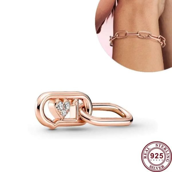 Creative Women's ME Chain Original Logo Heart shaped Bracelet Accessories Charm For Girlfriends and Relatives Bracelet Jewelry - 图片 2