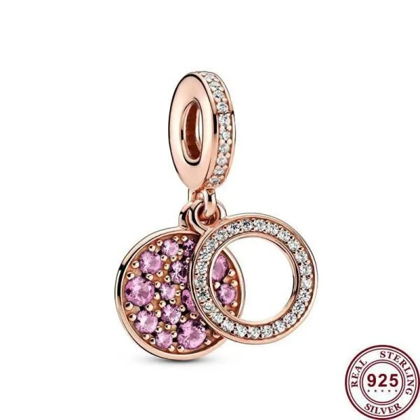 Creative Snowflake Pumpkin Car Women's Original Logo Double Heart Charm For Girlfriend and Family Holiday Gift Bracelet Jewelry - 图片 6