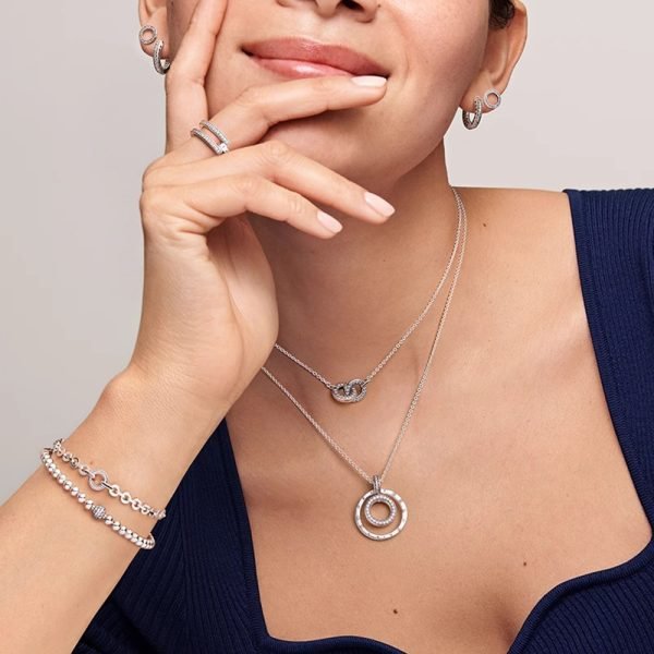 New S925 Sterling Silver Bead&Pav é inlaid Bracelet, Creative And Luxurious, Versatile Women's DIY Jewelry - 图片 2