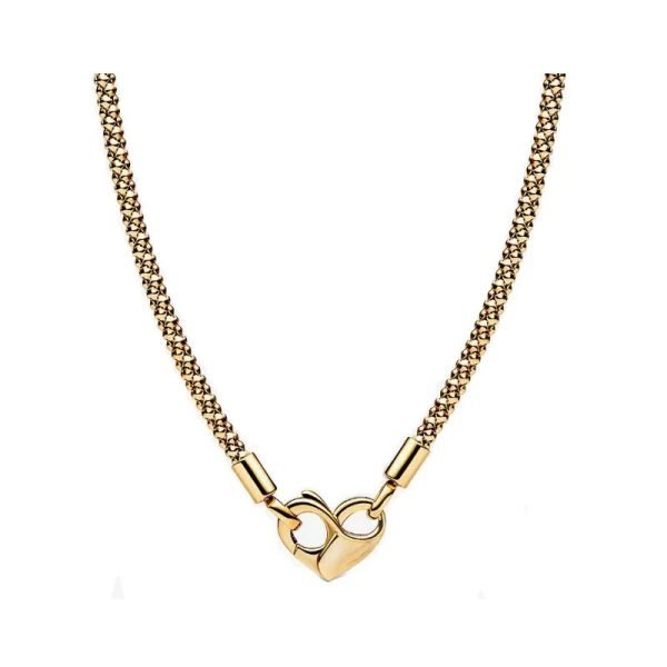 New S925 Sterling Silver Moments Snake Chain Necklace Ladies DIY Jewelry - 图片 5