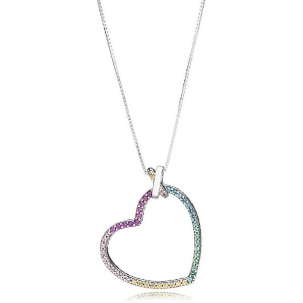 New S925 Sterling Silver Two-tone Circles Pendant & Necklace Ladies DIY Jewelry - 图片 5