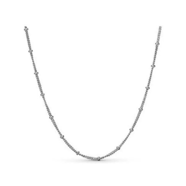 New S925 Sterling Silver Cable Chain Curb Chain Necklace Ladies DIY Jewelry - 图片 5