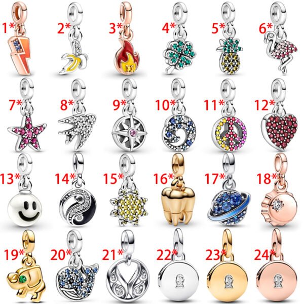 New Creative ME Planet Women's Original Logo Heart shaped Lightning Lucky Grass Charm ForME Bracelet Ring Necklace Pendant