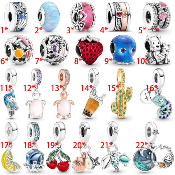 New Creative Marine Life Women's Original Logo Camping Fruit Charm For Girlfriends and Relatives Holiday Gift Bracelet Jewelry