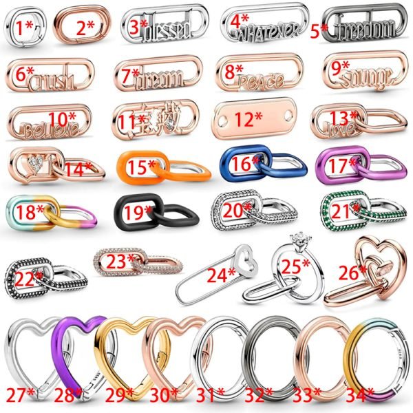 Creative Women's ME Chain Original Logo Heart shaped Bracelet Accessories Charm For Girlfriends and Relatives Bracelet Jewelry