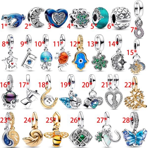 Creative Women's Clover Combination Original Logo Heart shaped Sun and Moon Charm Gift for For and Family Holiday Gift Bracelet Jewelry
