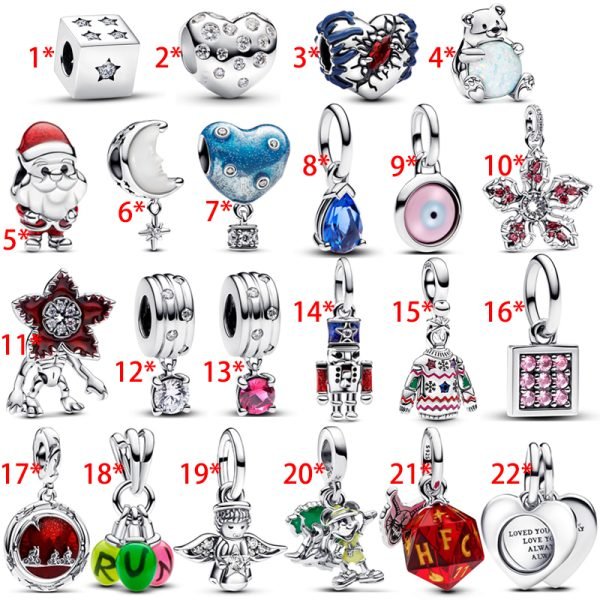 New Love Polar Bear Women's Original Logo Lucky Santa Claus Sweater Charm Gift for For and Family Holiday Gift Bracelet Jewelry