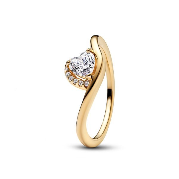 New 925 Silver Love Heart Gemstone Women's Simple Logo Ring Jewelry Fashion Festival Gift - 图片 5