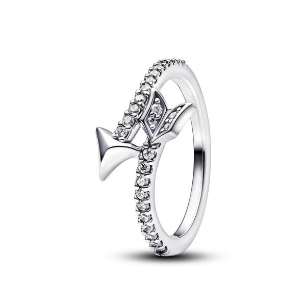 New 925 Silver Love Arrow Women's Simple Logo Crown Peach Blossom Ring Jewelry Fashion Festival Gift - 图片 5