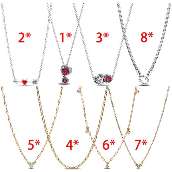 New S925 sterling silver, fashionable diamond studded love, Cupid women's gift necklace, DIY jewelry
