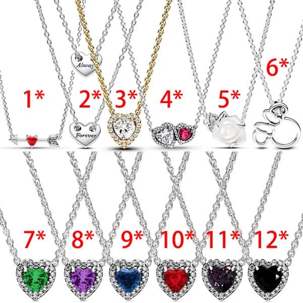New Creative Arrow, Heart piercing Women's Sparkling Love Heart Rose Original Logo Necklace, Girlfriend Fashion Festival Gift